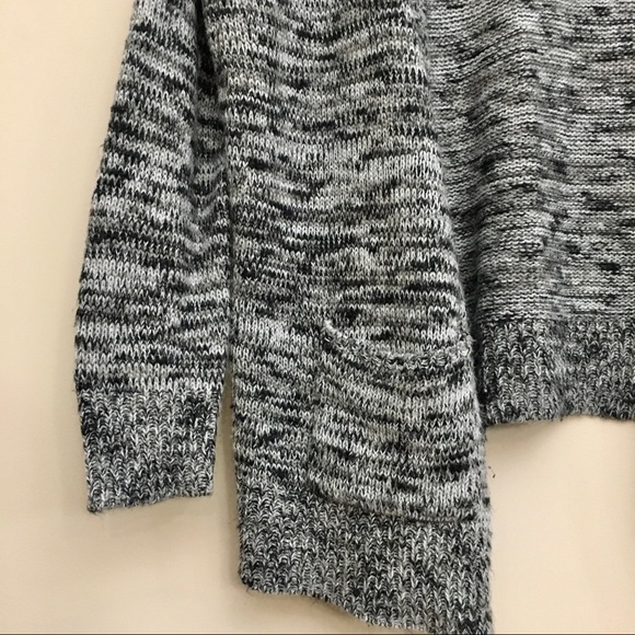 BELLE DU JOUR Heather Grey Open Front Long Knit Cardigan Women’s Small/Medium - Picture 4 of 5